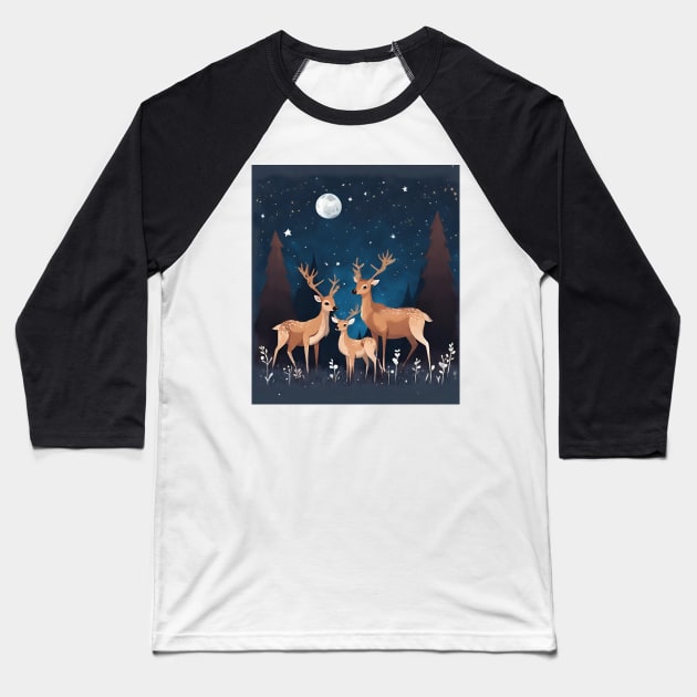 Who stole the night? Baseball T-Shirt by Jolyful Drawing